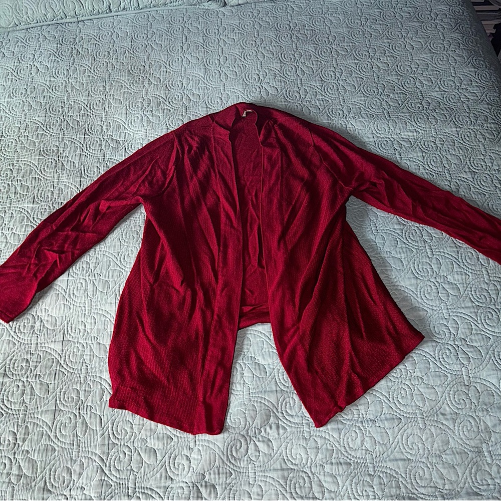 Coldwater Creek Red Cardigan